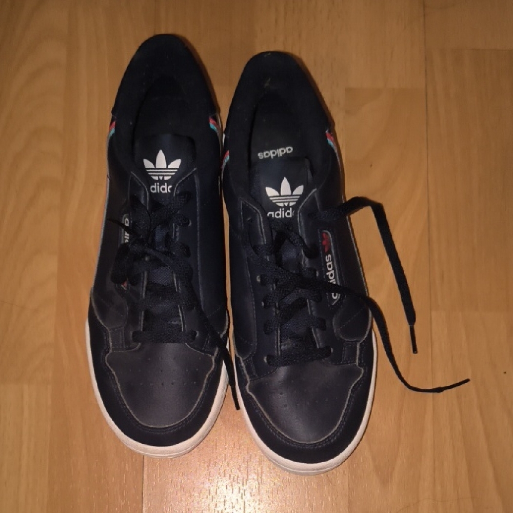 Adidas | Women's Black Sneakers with White Soles
